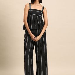 all about you Striped Pure Cotton Top with Palazzos-image-8