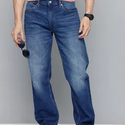 Levis Men 555 Relaxed Straight Fit Heavy Fade Stretchable Jeans-picture-45
