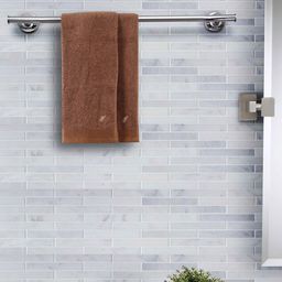 MASPAR Set Of 2 Brown 550 GSM Hand Towels-11