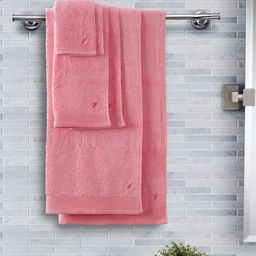 MASPAR Unisex Set Of 6 Pink Solid 550 GSM Towels-17