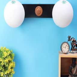 MFD HOME FURNISHING Black & White Solid Traditional Flush Mount-11