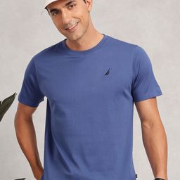 Nautica Solid Pure Cotton T-shirt-picture-28