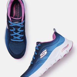 Skechers Women Navy Blue Arch Fit Vibrant Step Sneakers-image-52