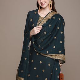 Anouk Women Ethnic Motifs Printed Regular Kurta with Trousers & With Dupatta image 1