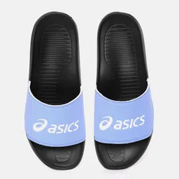 ASICS Unisex Lavender & White Brand Logo Print Sliders-picture-55