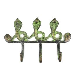Indianshelf Brass Cobra Wall Hooks Key Holder-43