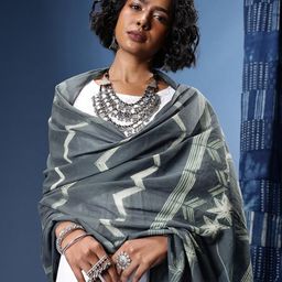 Taavi Geometric Printed Cotton Dupatta-10