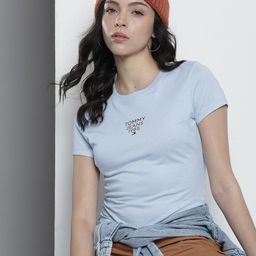 Tommy Hilfiger Brand Logo Printed Slim Fit T-shirt-image-65