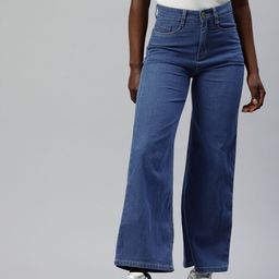ADBUCKS Women Wide Leg High-Rise Jeans-image-92