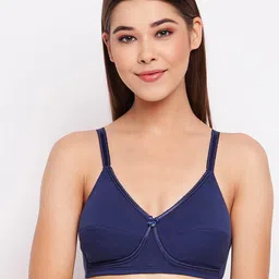 Enamor Blue Solid Non-Wired Non Padded Everyday Bra A056-image-20