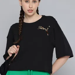 Puma Oversized Fit Applique Detail Pure Cotton T-shirt-image-96
