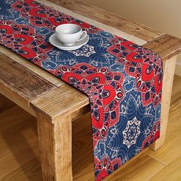 Alina Decor Blue & Red Digital Printed Table Runner-20