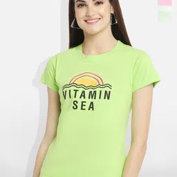 Fabflee Women Multicoloured 3 Printed T-shirt-image-93