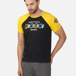 ALARM Men Typography Printed Applique T-shirt-33