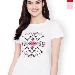 Fabflee Women Multicoloured 3 Printed T-shirt-picture-6