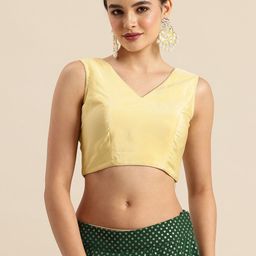 Ethnovog Solid Padded Ready To Wear Saree Blouse-picture-50