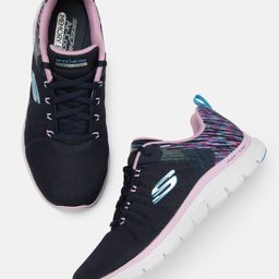Skechers Women Navy Blue Solid FLEX APPLEA 4.0 Sneakers-image-39