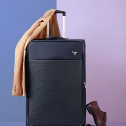 Baggit ACE Textured Soft-Sided Large Trolley Suitcase-50