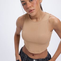 glitchez Ribbed & Ready Sleeveless Crop Top-picture-11