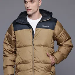 Columbia Men Puffect II Hooded Colourblocked Insulator Outdoor Puffer Jacket-36