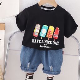 Googo Gaaga Boys Printed Pure Cotton T-shirt With Shorts-30