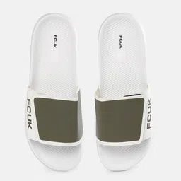 FCUK Men Brand Logo Printed Sliders-image-11