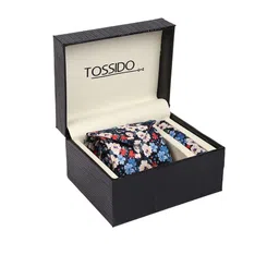 Tossido Men Blue & Beige Printed Accessory Gift Set-picture-43