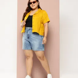 Sztori Women Plus Size Denim Shorts-image-53
