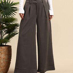 Mast & Harbour Women Wide Leg Pure Cotton Trousers-image-68
