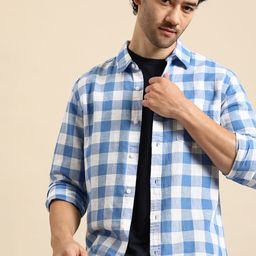 United Colors of Benetton Slim Fit Checked Casual Shirt-image-62
