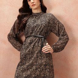 all about you Floral Print A-Line Dress-image-23