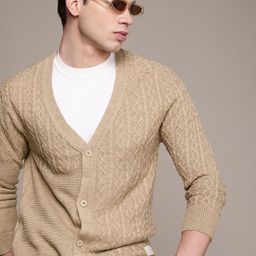 WROGN V-Neck Open Front Cardigan Sweater-image-12
