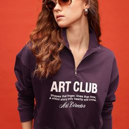 glitchez Street Savvy Printed Mock Collar Oversized Sweatshirt-image-69