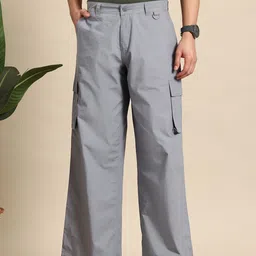 Mast & Harbour Men Pure Cotton Cargos Trousers-picture-41