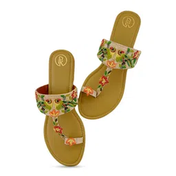 Preet Kaur Women Embellished Casual One Toe Flats-picture-40