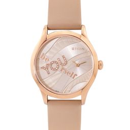 Titan Women Embellished Analogue Watch NM95111WL02-70