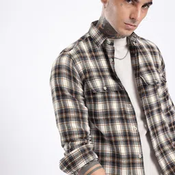 glitchez Plaid Energy Tartan Checked Shirt-picture-11