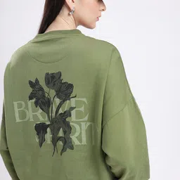 glitchez Cool Vibe Graphic & Typography Printed Oversized Sweatshirt-image-64