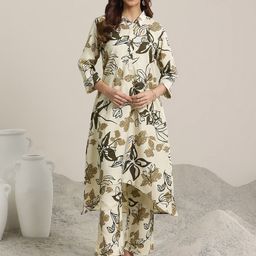 Libas Floral Printed Tunic With Palazzos Co-Ords-image-98
