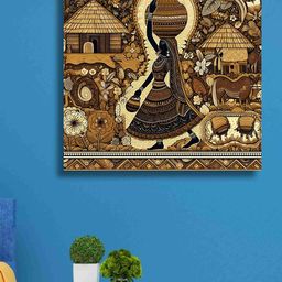 Aura Beige & Brown Abstract Painting Wall Art-image-84