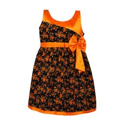 Wish Karo Girls Yellow Printed Fit and Flare Dress-image-92