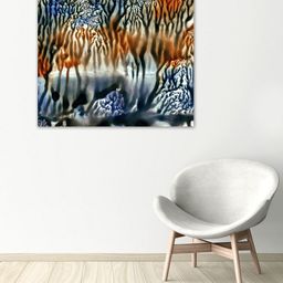999Store White, Gold-Toned & Yellow Abstract Wall Art-39