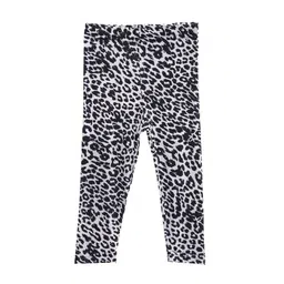 Sera Girls White & Black Printed Ankle-Length Leggings-image-102