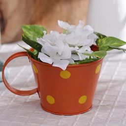 green girgit Set of 2 Polka-Dot Printed Planters-54