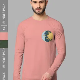 BULLMER Pack Of 2 Graphic Printed Hooded Cotton Sweatshirt-image-81