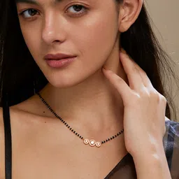MINUTIAE Gold-Plated Crystals-Studded Mangalsutra-11