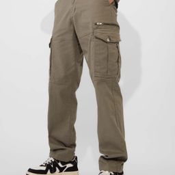 The Souled Store Men Straight Fit Cargos Trousers-78
