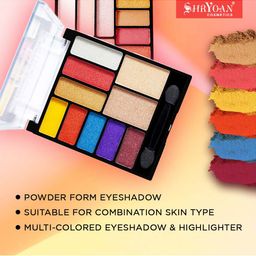 SHRYOAN Easey-Peasy Long Lasting Eyeshadow and Highlighter Palette 16g - Shade 1 image 2