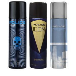 Police Men Pack of 3 To Be Men - Icon - Light Blue Deodorant Sprays - 200ml each-50