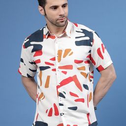 Rigo Regular Fit Abstract Printed Casual Shirt-image-81